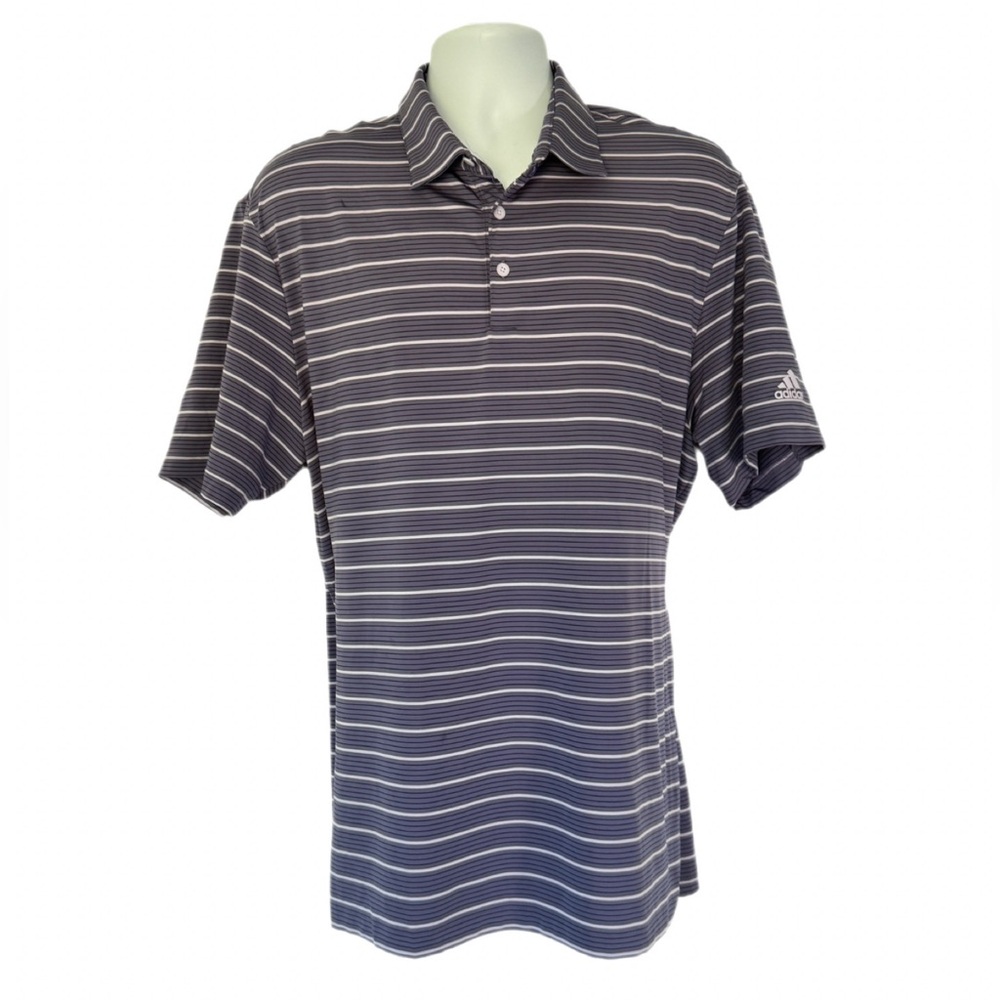Adidas Ultimate365 Striped Golf Polo Shirt Men’s XL Purple Tint - Style FL5816